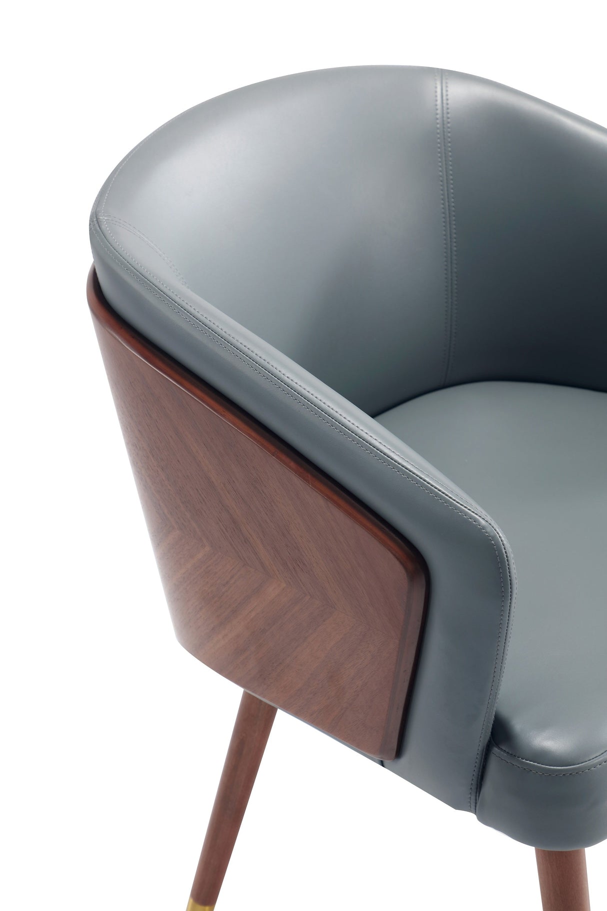 Reeva Dining Chair in Walnut and Graphite Grey (set of 2) by Manhattan Comfort at Eve Furniture