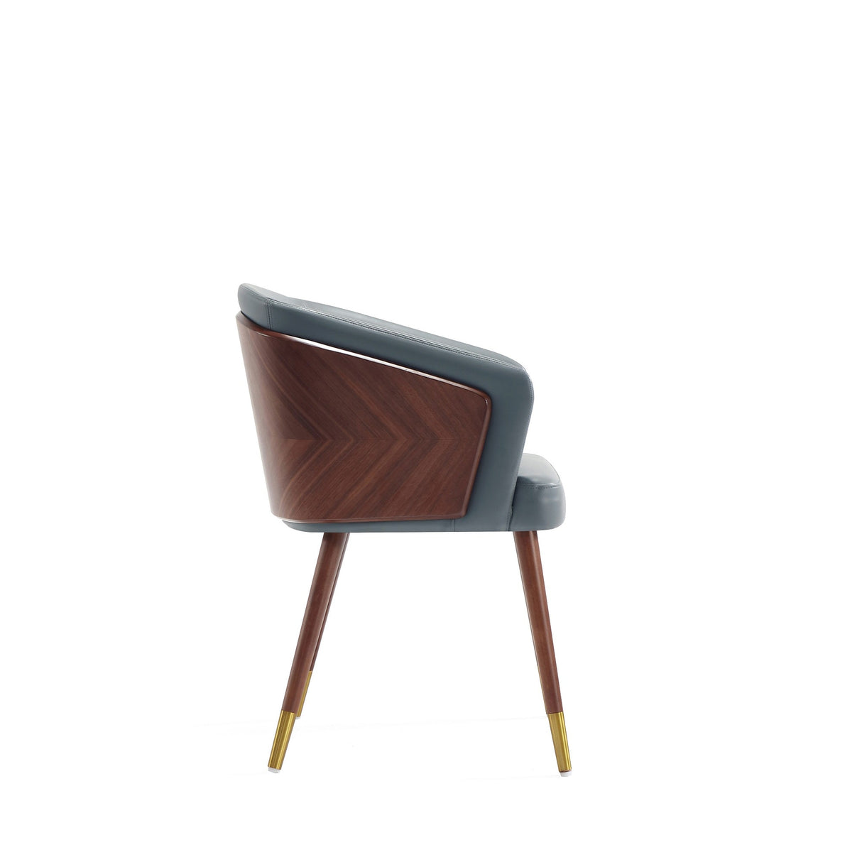 Reeva Dining Chair in Walnut and Graphite Grey (set of 2) by Manhattan Comfort at Eve Furniture