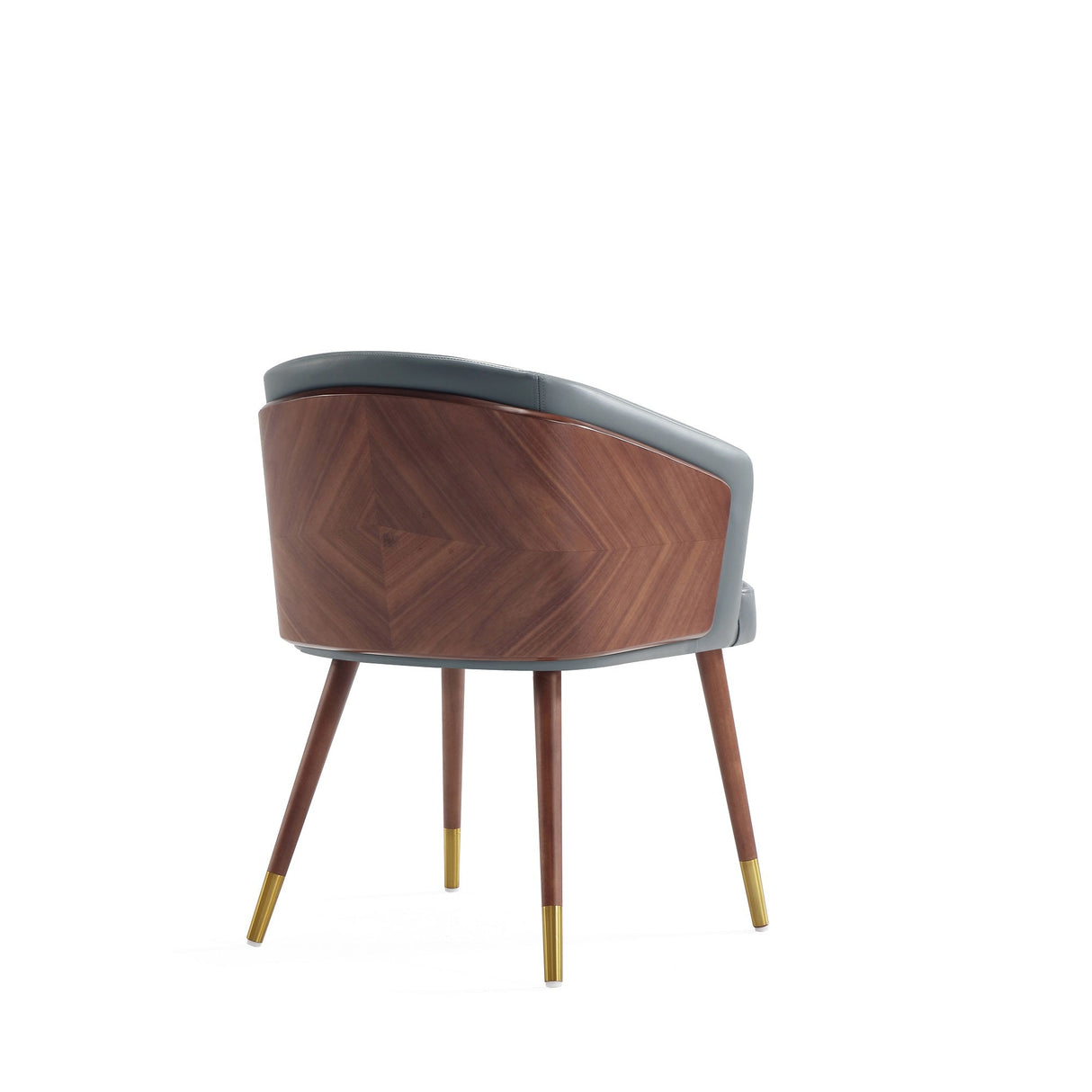 Reeva Dining Chair in Walnut and Graphite Grey (set of 2) by Manhattan Comfort at Eve Furniture