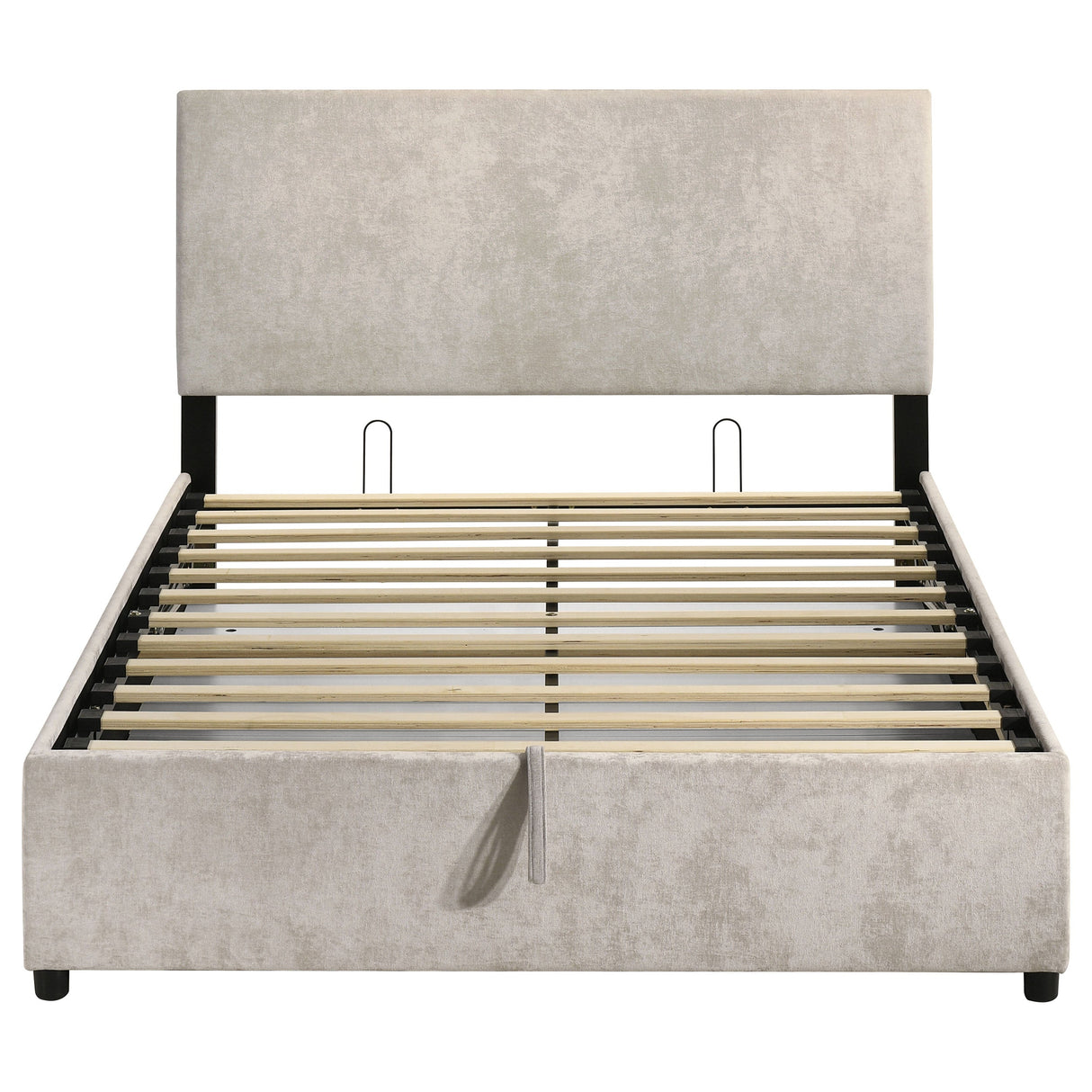 Reeves Beige Upholstered Full Lift-top Storage Platform Bed by Coaster at Eve Furniture