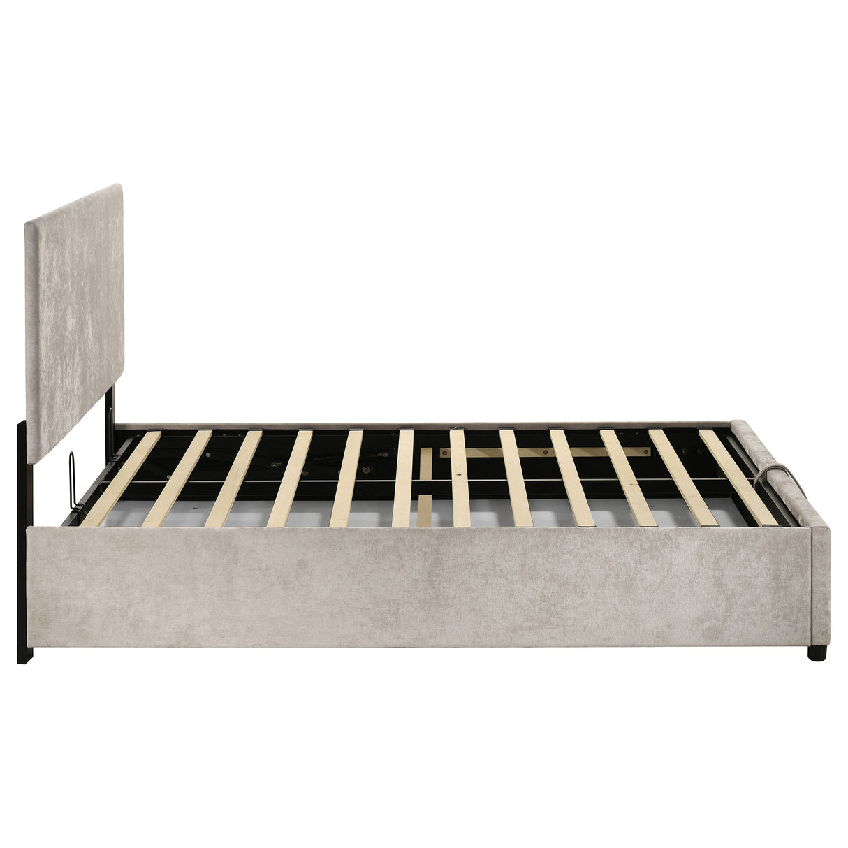 Reeves Beige Upholstered Full Lift-top Storage Platform Bed by Coaster at Eve Furniture