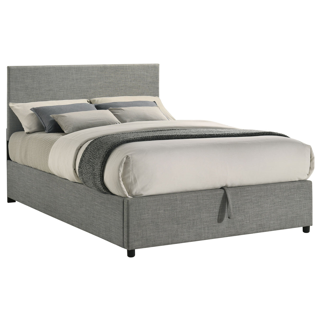 Reeves Grey Upholstered Full Lift-top Storage Platform Bed by Coaster at Eve Furniture