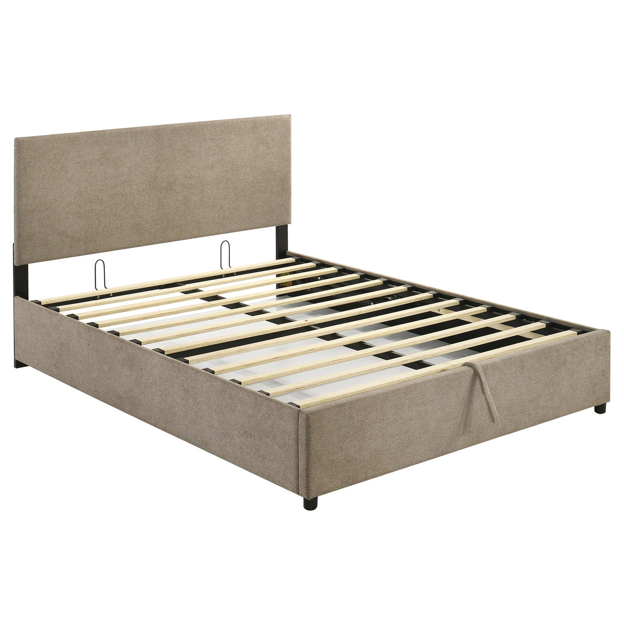 Reeves Tan Upholstered Eastern King Lift-top Storage Platform Bed by Coaster at Eve Furniture