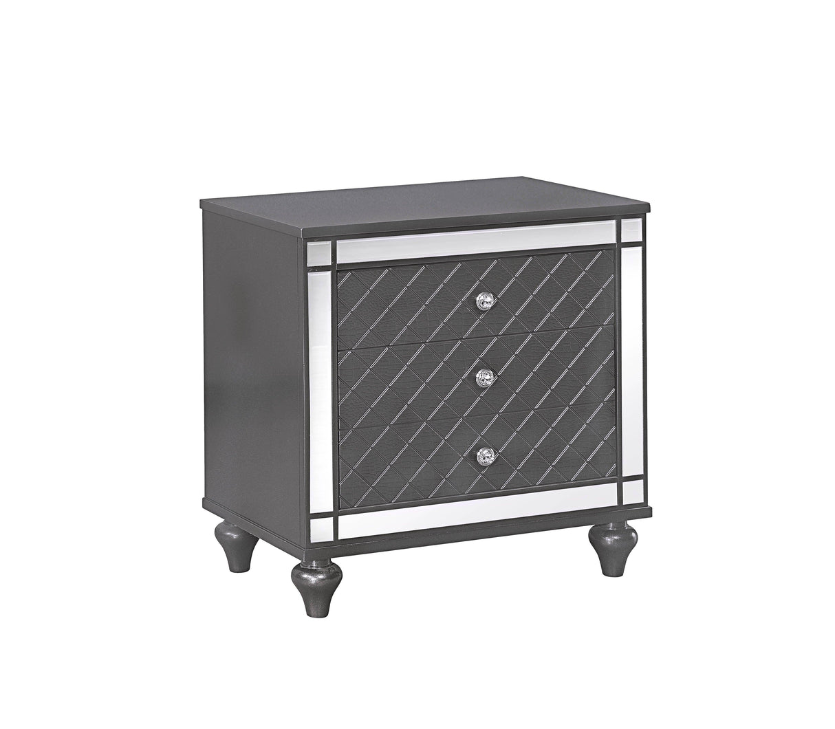 Refino Gray Nightstand by Crown Mark at Eve Furniture
