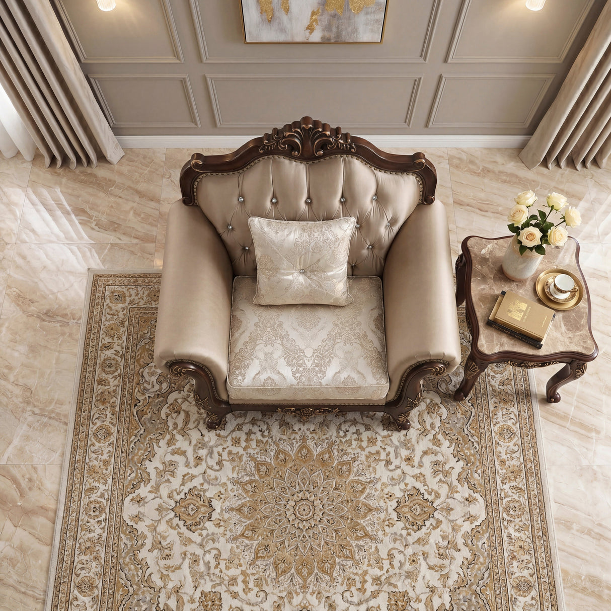 Regal Cherry Brown Chair by Homelegance at Eve Furniture