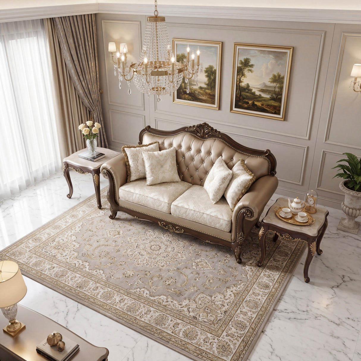 Regal Cherry Brown Loveseat by Homelegance at Eve Furniture