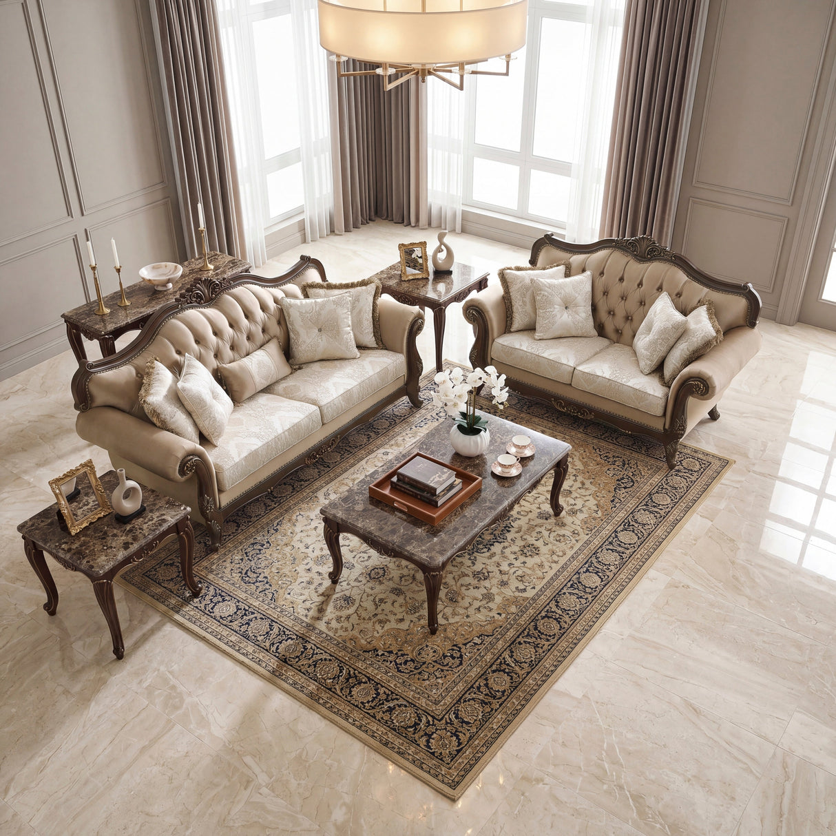 Regal Cherry Brown Sofa by Homelegance at Eve Furniture