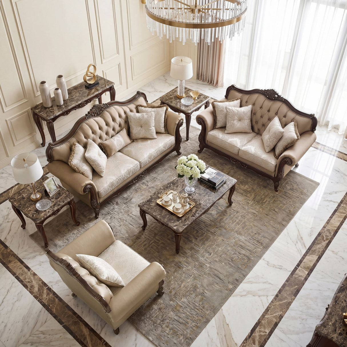 Regal Cherry Brown Sofa by Homelegance at Eve Furniture