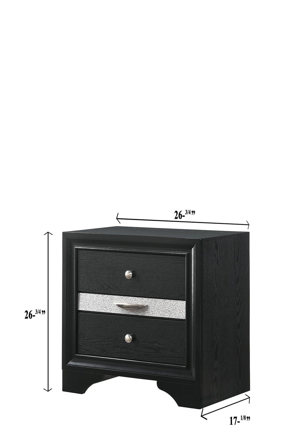 Regata Black and Silver Storage Platform Bedroom Set by Crown Mark at Eve Furniture