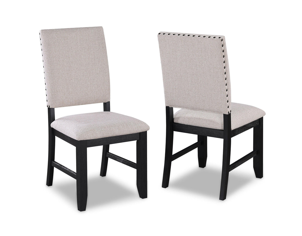 Regent Charcoal Black Dining Chair, Set of 2 by Crown Mark at Eve Furniture