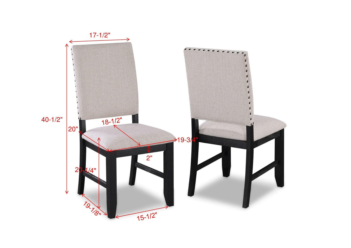 Regent Charcoal Black Dining Set by Crown Mark at Eve Furniture