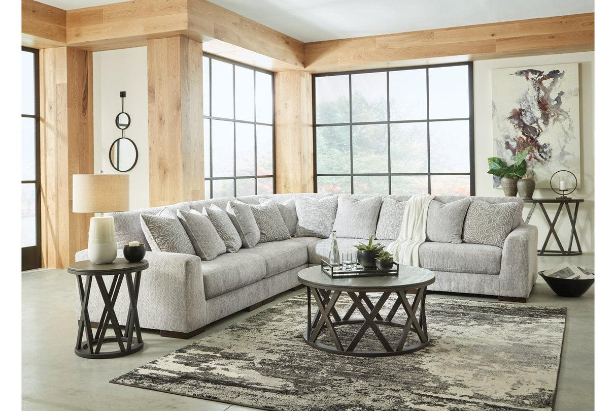 Regent Park Pewter 5-Piece Sectional by Ashley at Eve Furniture