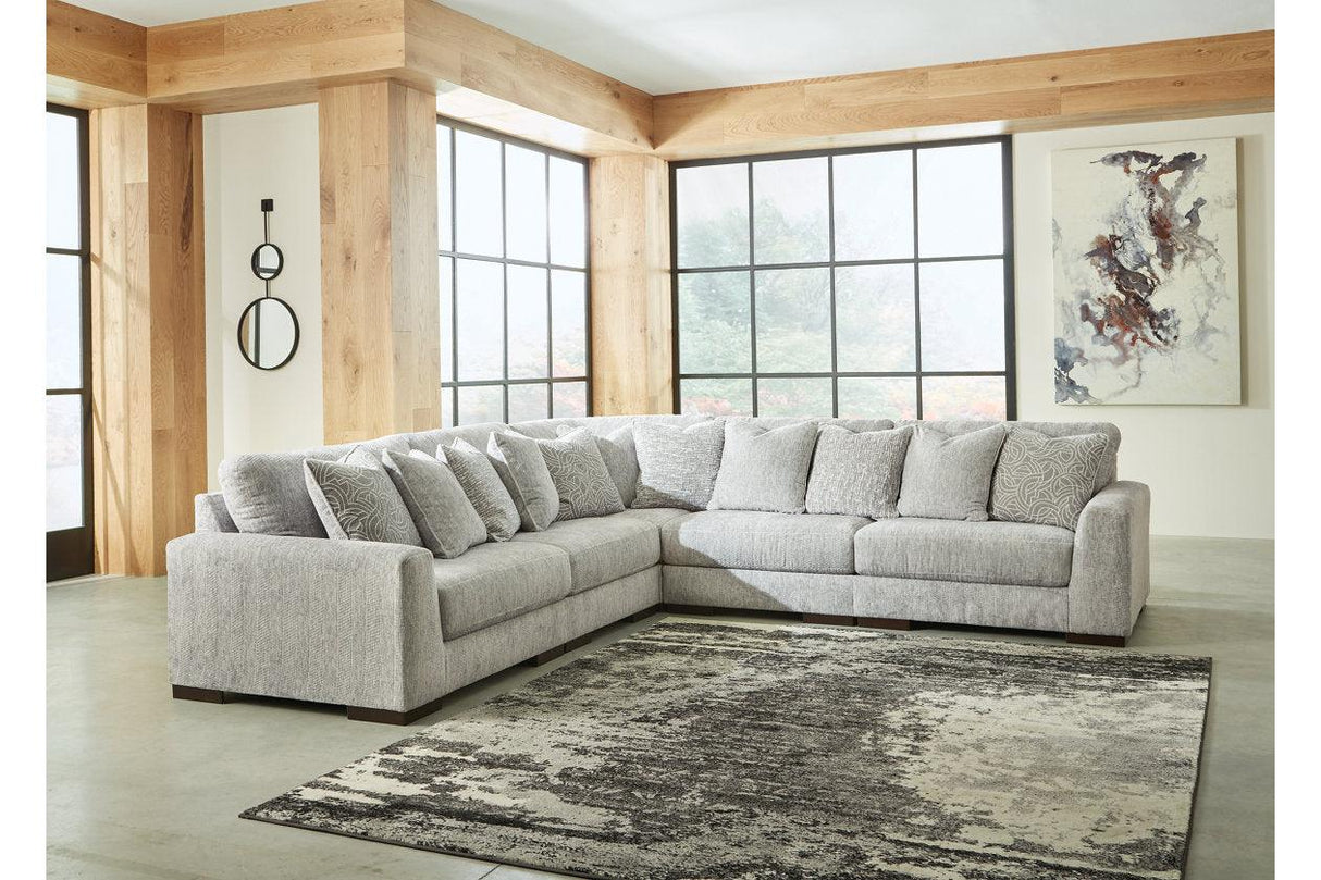Regent Park Pewter 5-Piece Sectional by Ashley at Eve Furniture