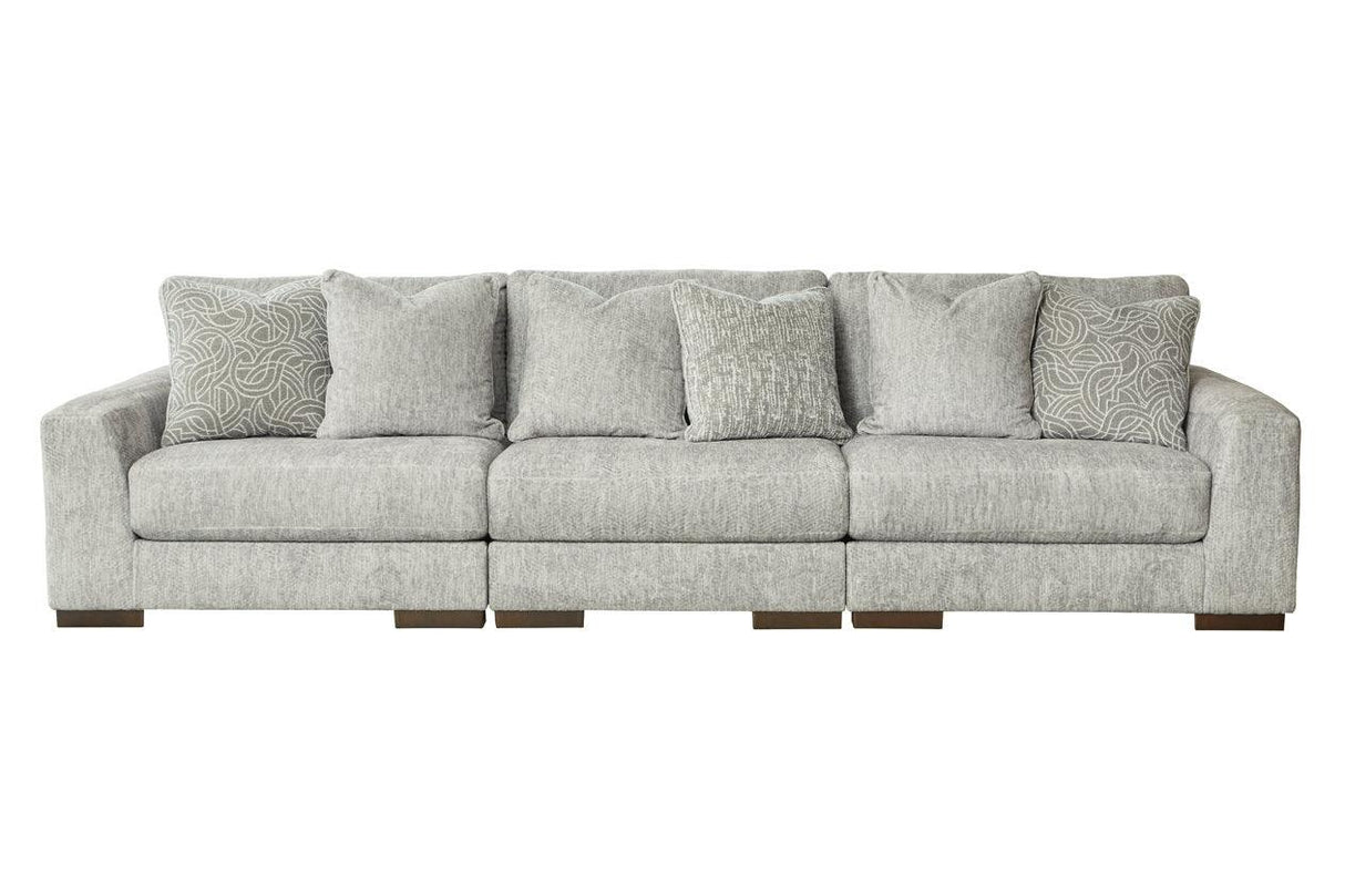 Regent Park Pewter 3-Piece Modular Sofa by Ashley at Eve Furniture