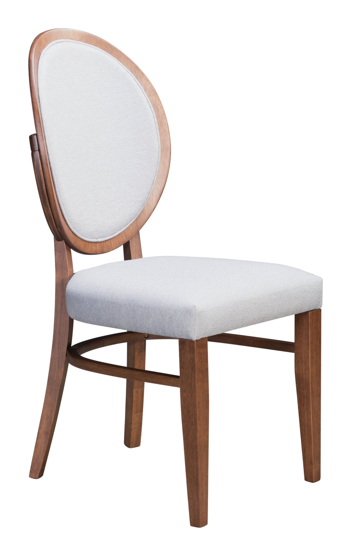 Regents Walnut & Light Gray Dining Chair (Set of 2) by Zuomod at Eve Furniture