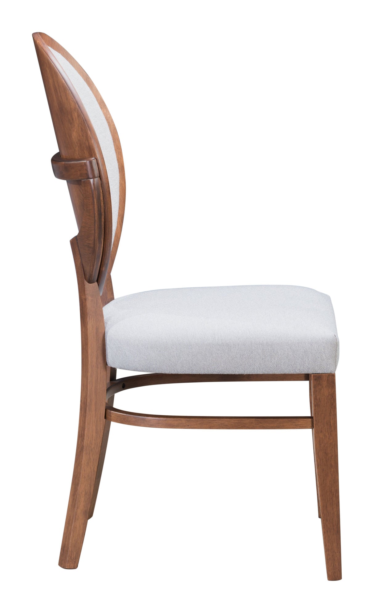 Regents Walnut & Light Gray Dining Chair (Set of 2) by Zuomod at Eve Furniture