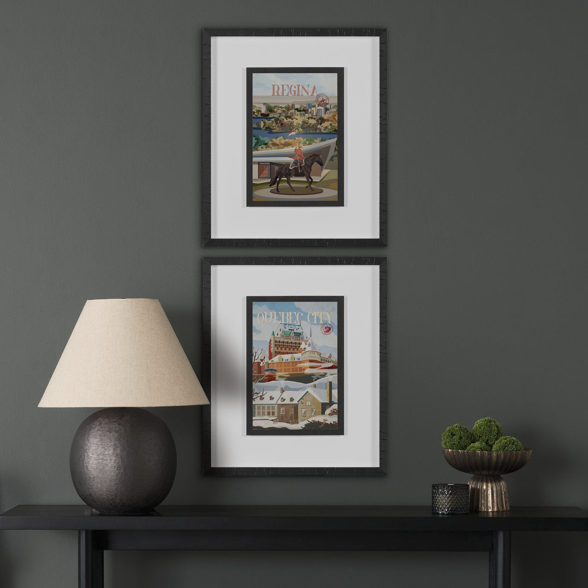 Regina Go Canada (M) by Mercana Studio a Framed Art Print Matted under Glass by Mercana at Eve Furniture