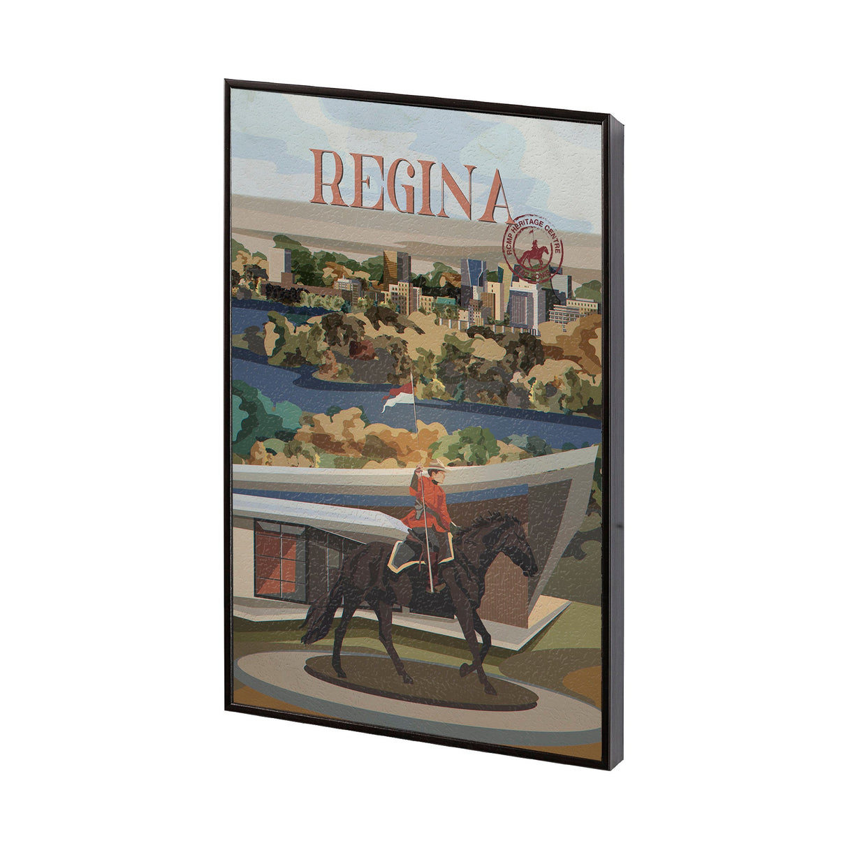 Regina Go Canada (SM) by Mercana Studio a Hand Embellished Decograph Framed Art Print by Mercana at Eve Furniture
