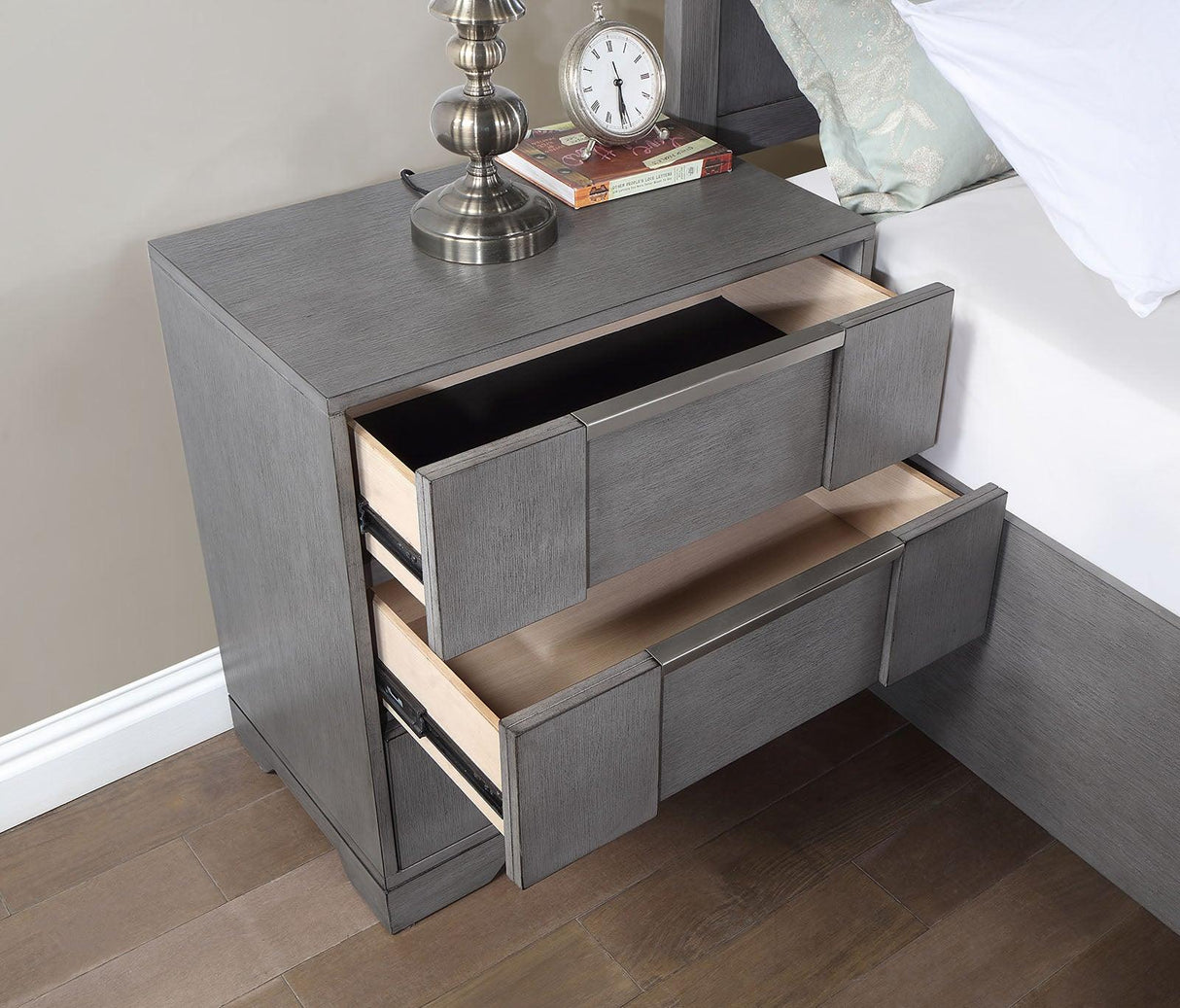 Regulus Gray Night Stand by Furniture of America at Eve Furniture
