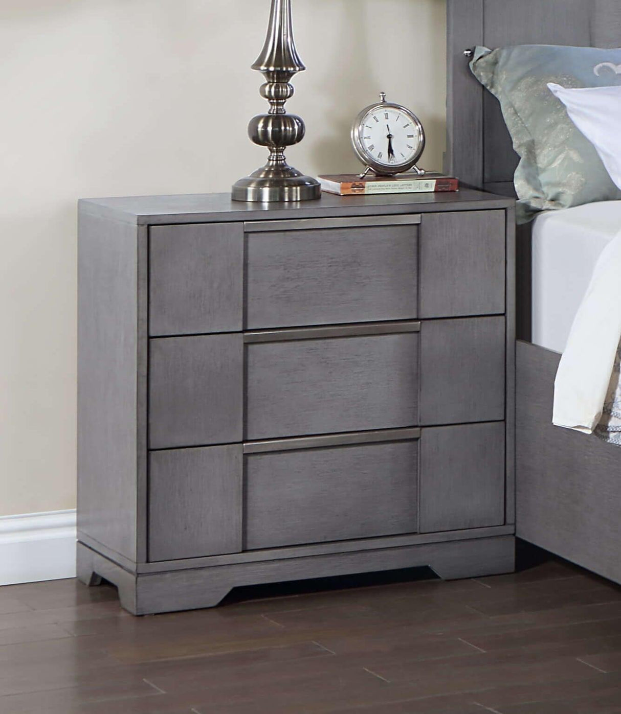 Regulus Gray Night Stand by Furniture of America at Eve Furniture