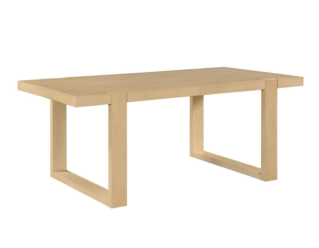 Reid 77-95″ Dining Table with 18″ Leaf, Sand Finish by Steve Silver at Eve Furniture
