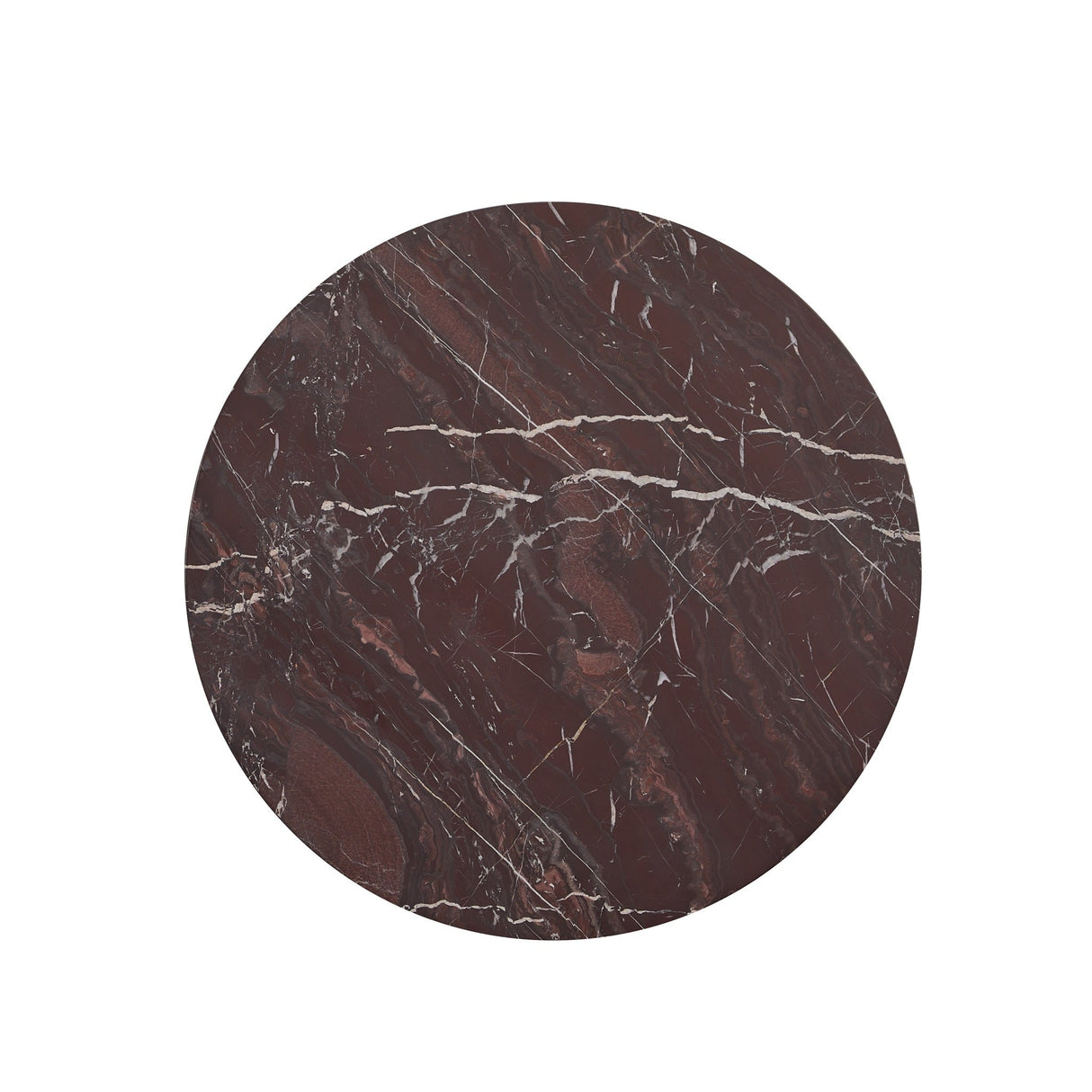 Reilly Marble Round Coffee Table - Merlot by Classic Home at Eve Furniture