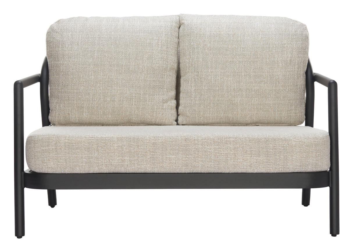 Rein Beige Outdoor Loveseat by Zuomod at Eve Furniture