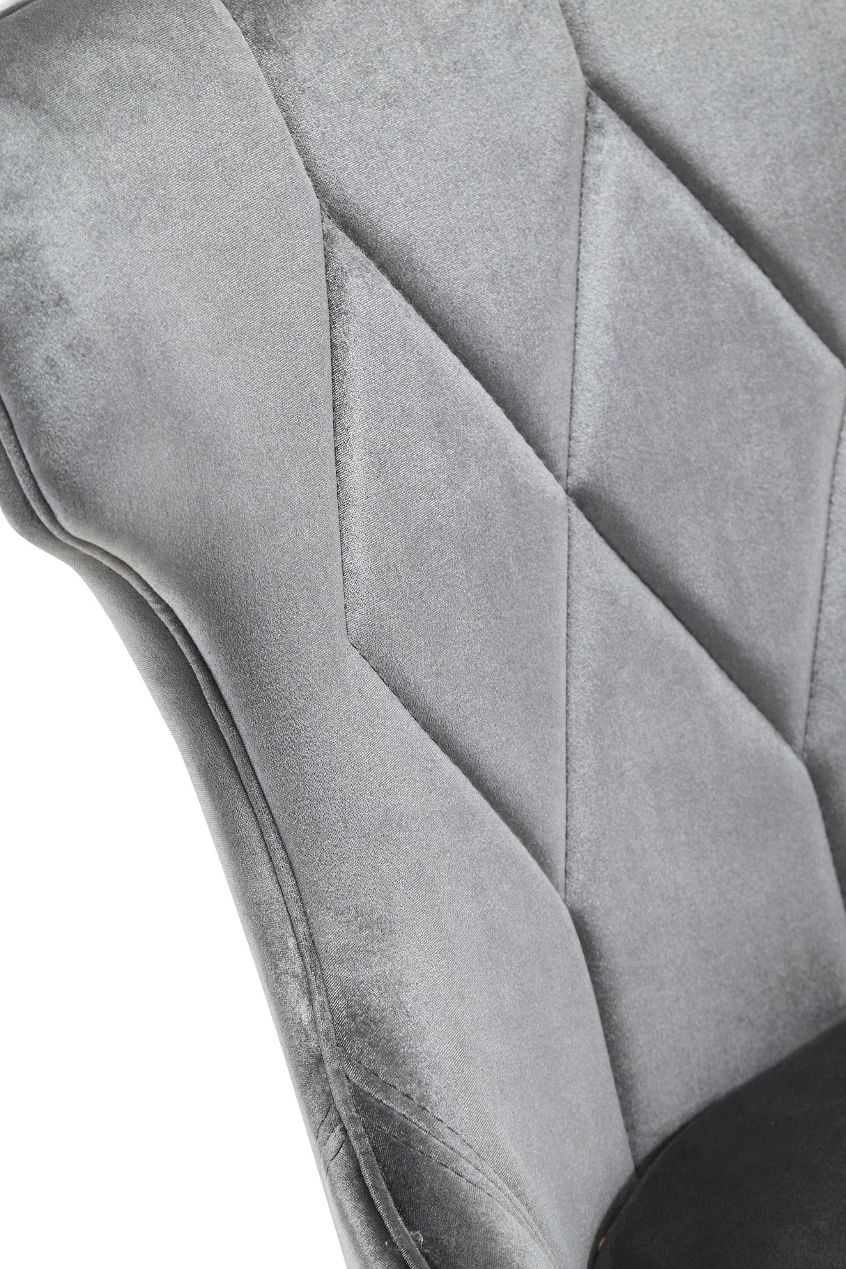 Reine Velvet Dining Chair (Set of Two) in Grey and Walnut by Manhattan Comfort at Eve Furniture
