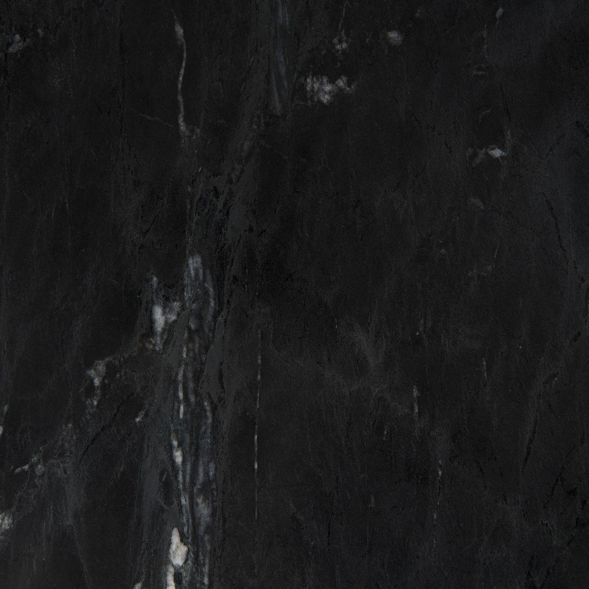 Reinhold II Black Marble Top Iron Side Table by Mercana at Eve Furniture