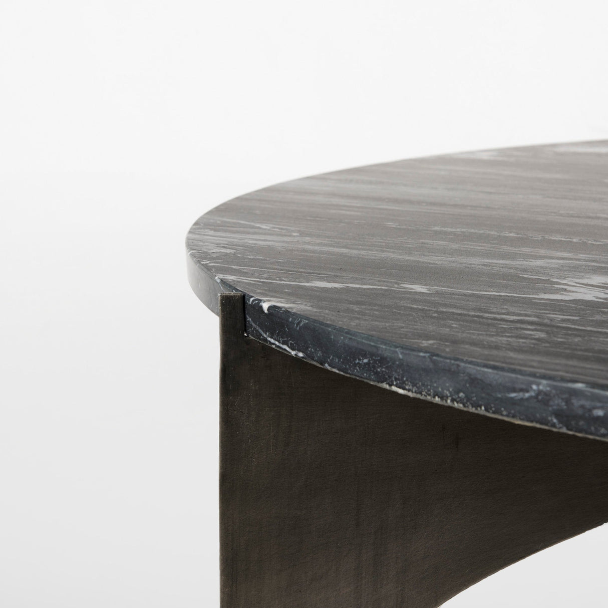 Reinhold III Black Marble Top Iron Coffee Table by Mercana at Eve Furniture