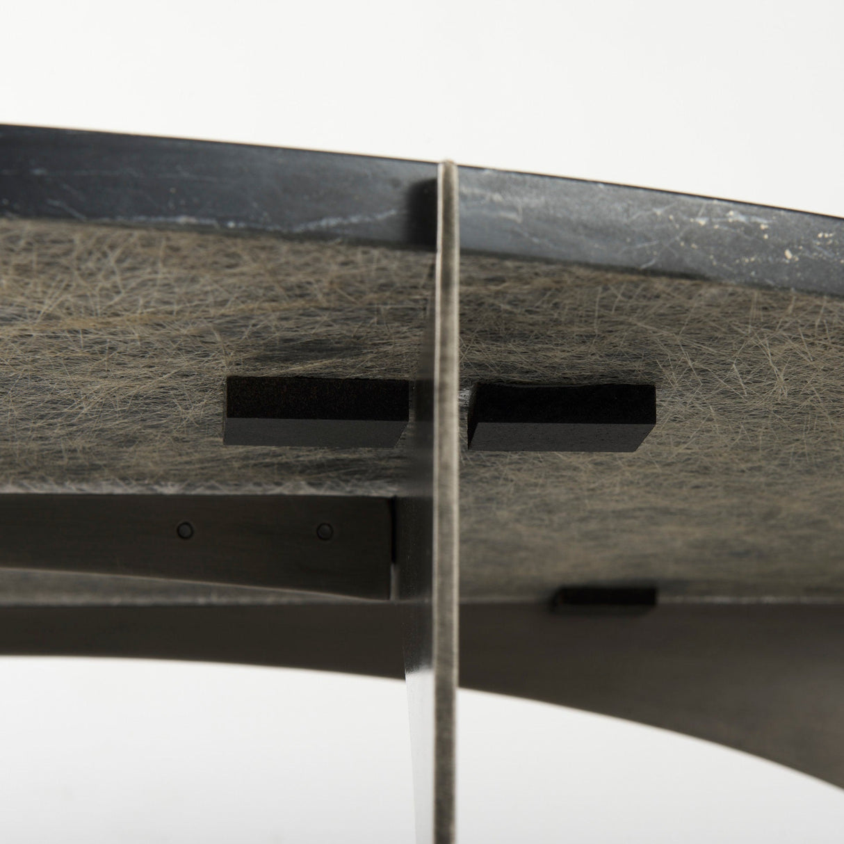 Reinhold III Black Marble Top Iron Coffee Table by Mercana at Eve Furniture
