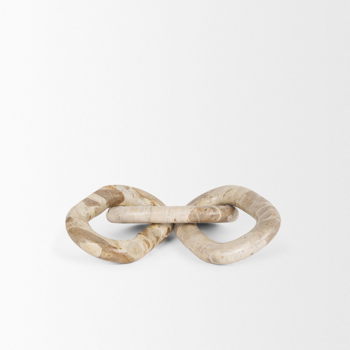 Reinir Beige Marble Chain Link Decorative Object by Mercana at Eve Furniture