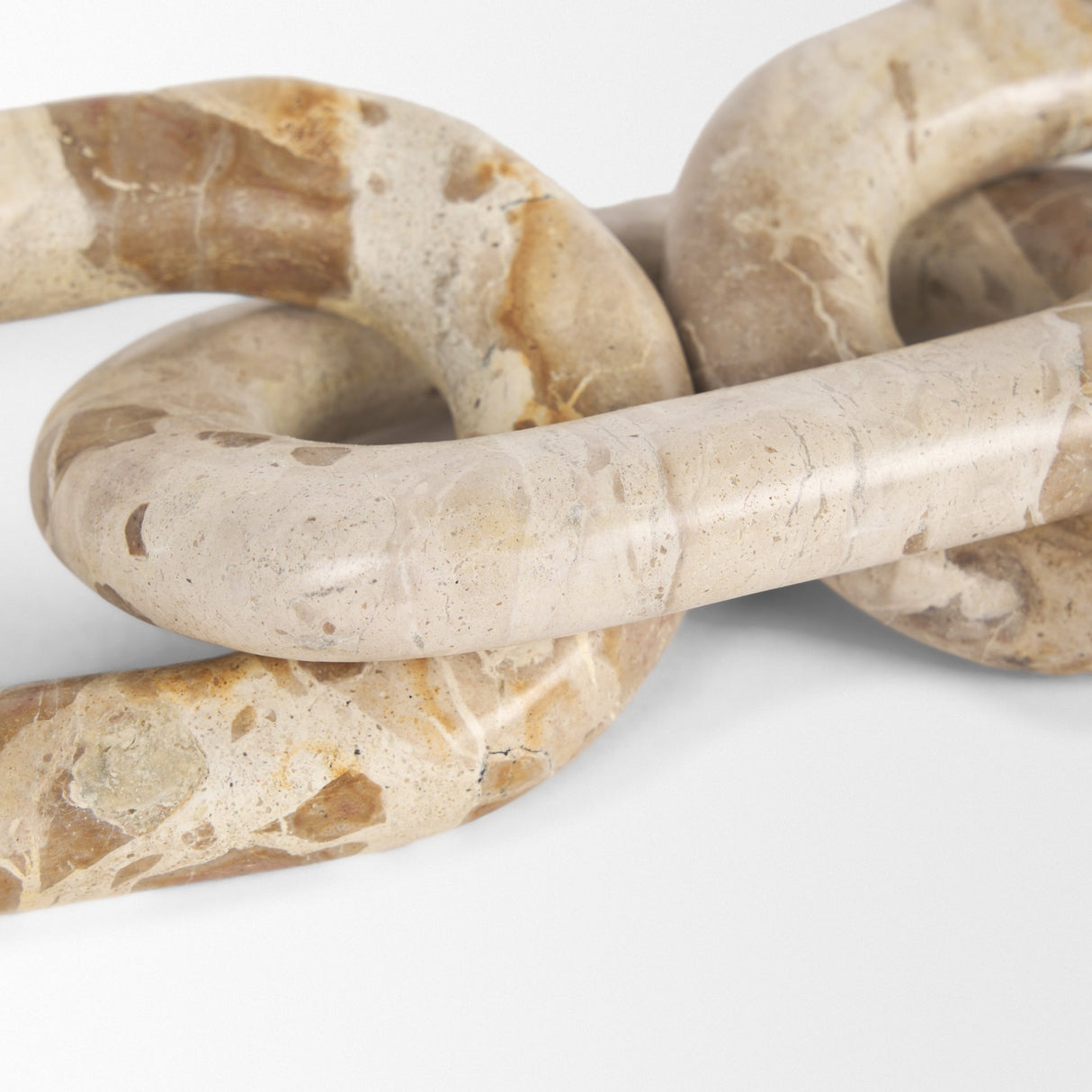 Reinir Beige Marble Chain Link Decorative Object by Mercana at Eve Furniture