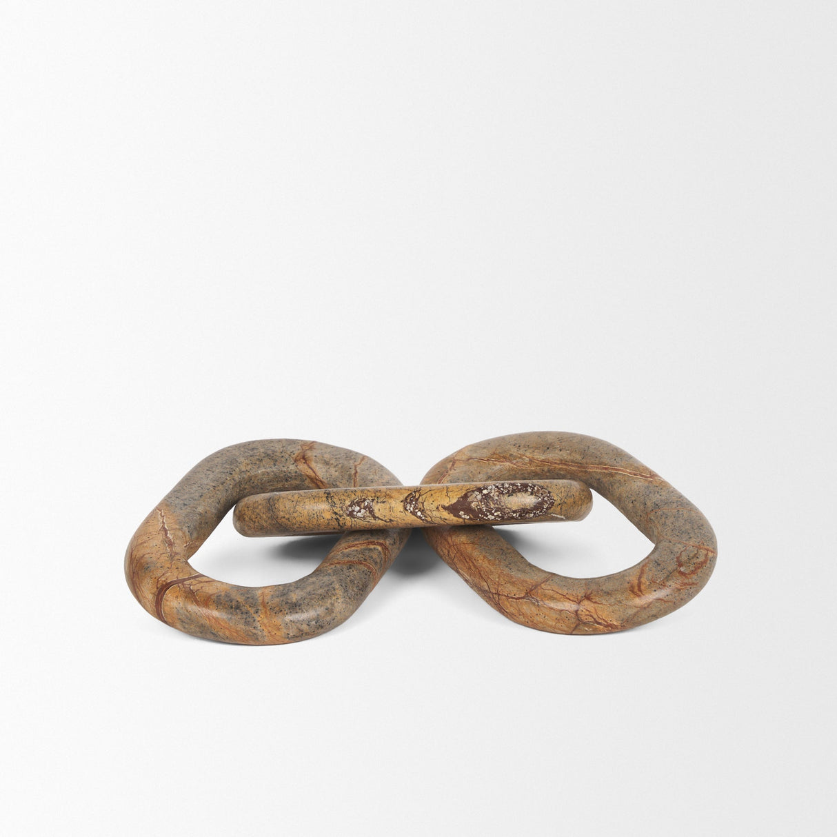 Reinir Red-Brown Marble Chain Link Decorative Object by Mercana at Eve Furniture