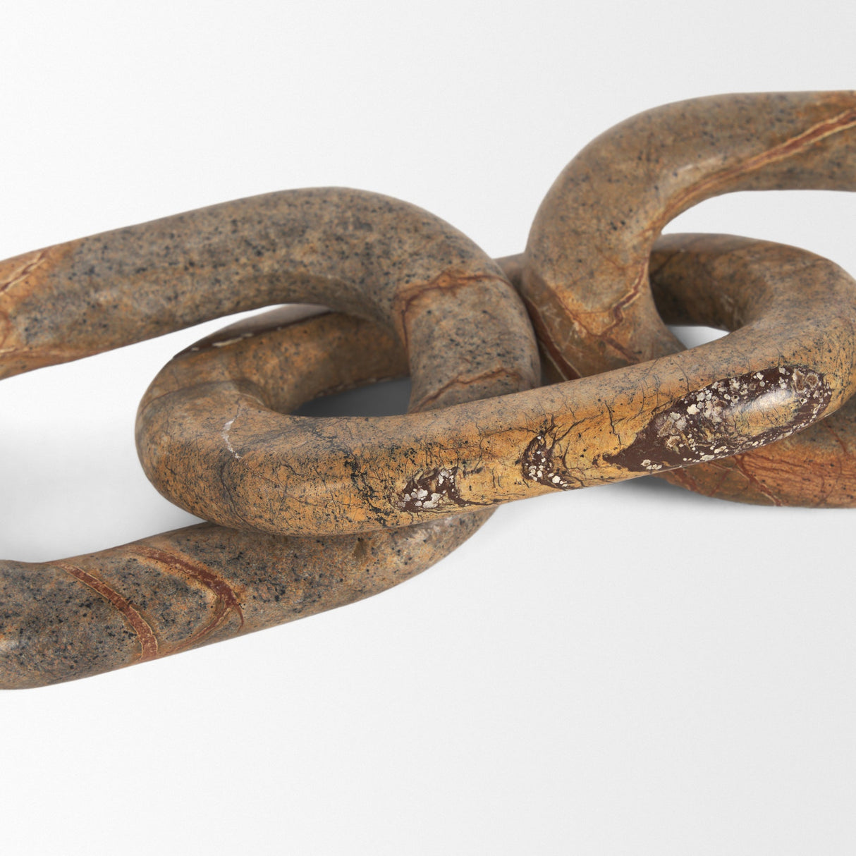 Reinir Red-Brown Marble Chain Link Decorative Object by Mercana at Eve Furniture
