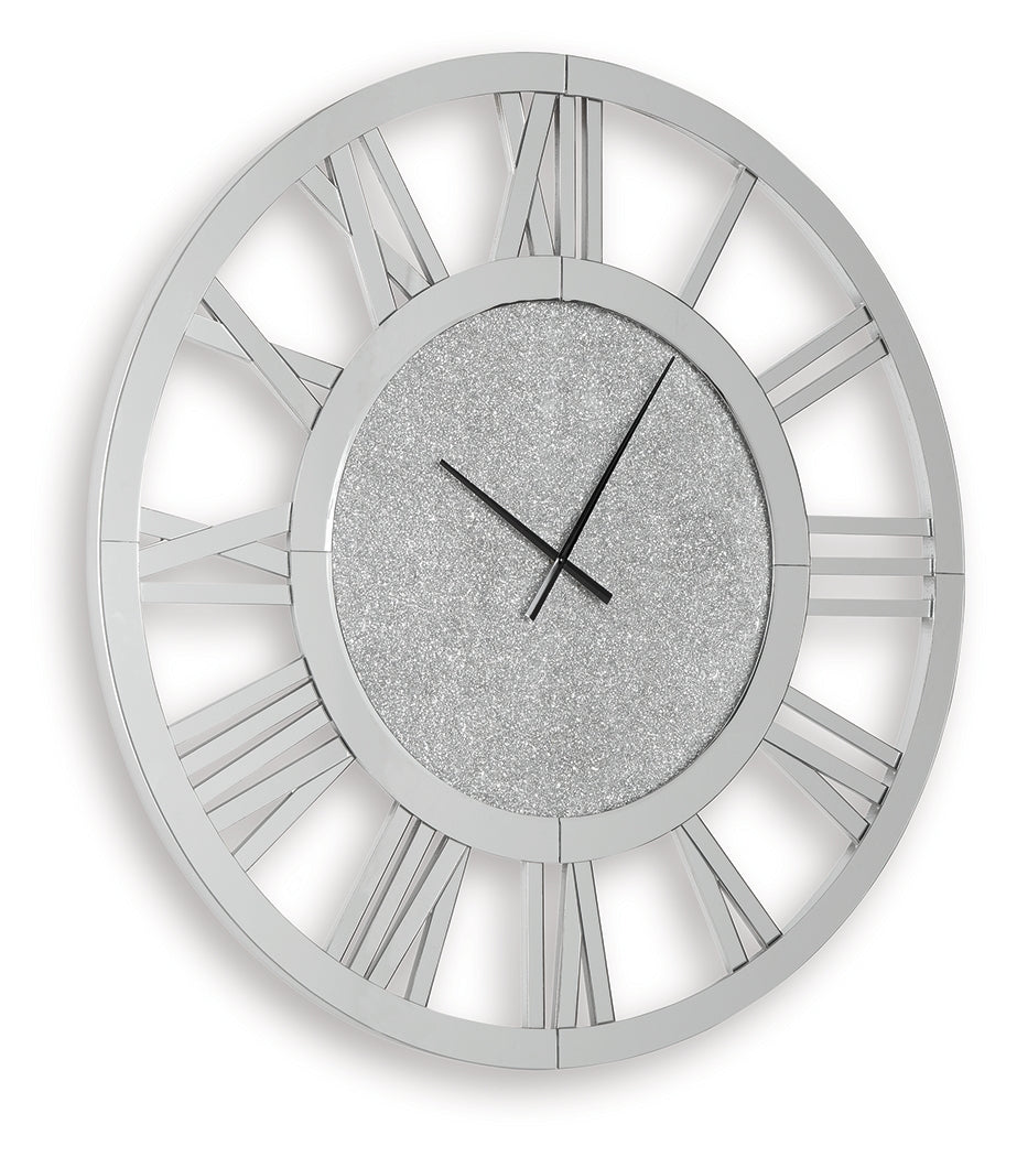 Reinport Mirror Wall Clock by Ashley at Eve Furniture