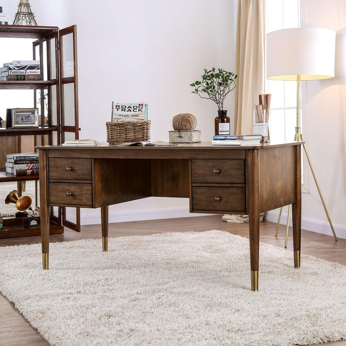 Reliance Antique Oak Desk by Furniture of America at Eve Furniture