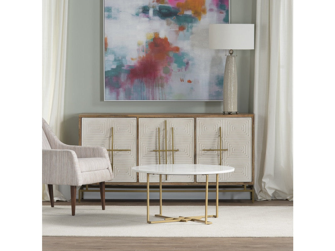 Rembrandt Brown/Beige Sideboard by Crestview at Eve Furniture