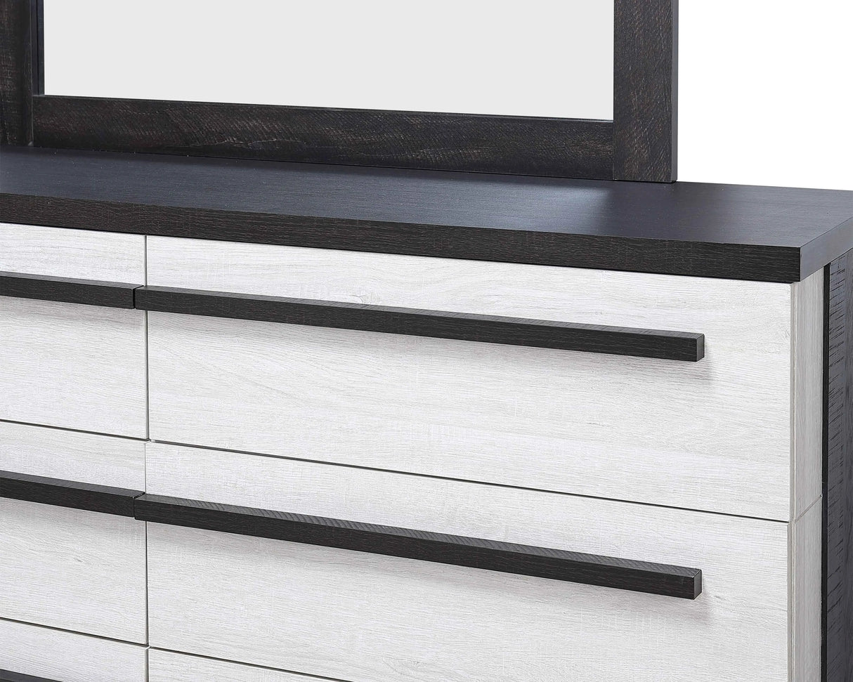 Remington Black and White Dresser Mirror by Crown Mark at Eve Furniture