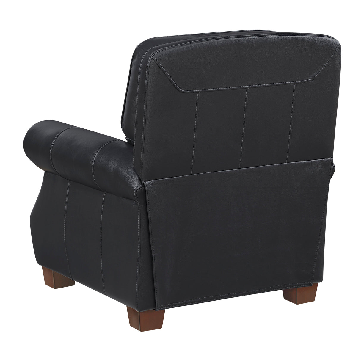 Remington Black Push Back Leather Reclining Chair by Homelegance at Eve Furniture
