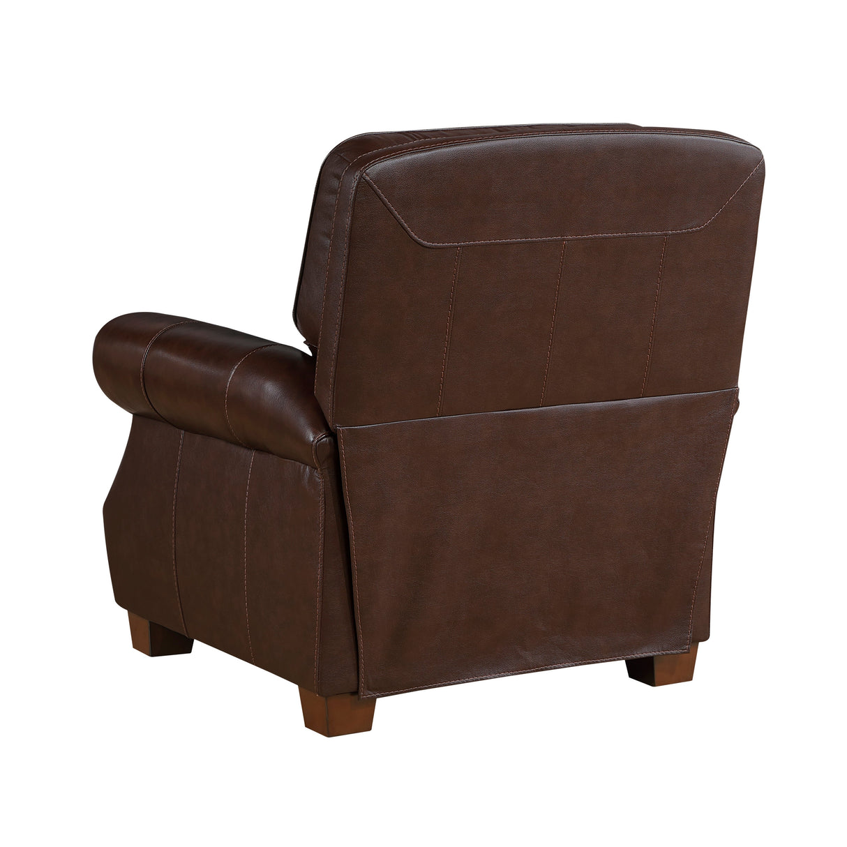 Remington Brown Push Back Leather Reclining Chair by Homelegance at Eve Furniture