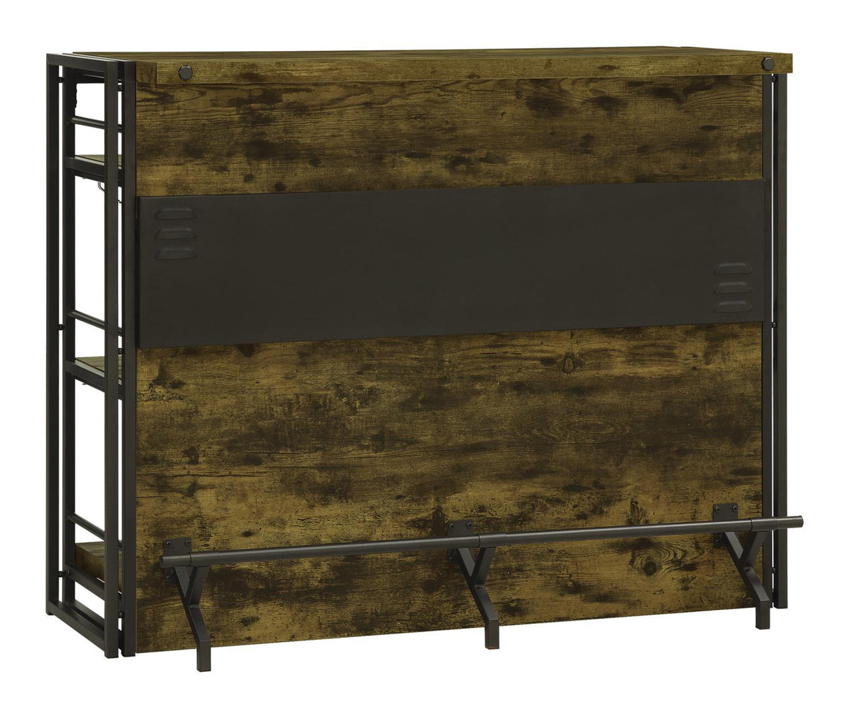 Renaldi Antique Nutmeg Bar Unit with Stemware Rack by Coaster at Eve Furniture