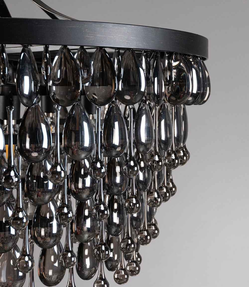 Renata Black Chandelier (28" W) by Classic Home at Eve Furniture