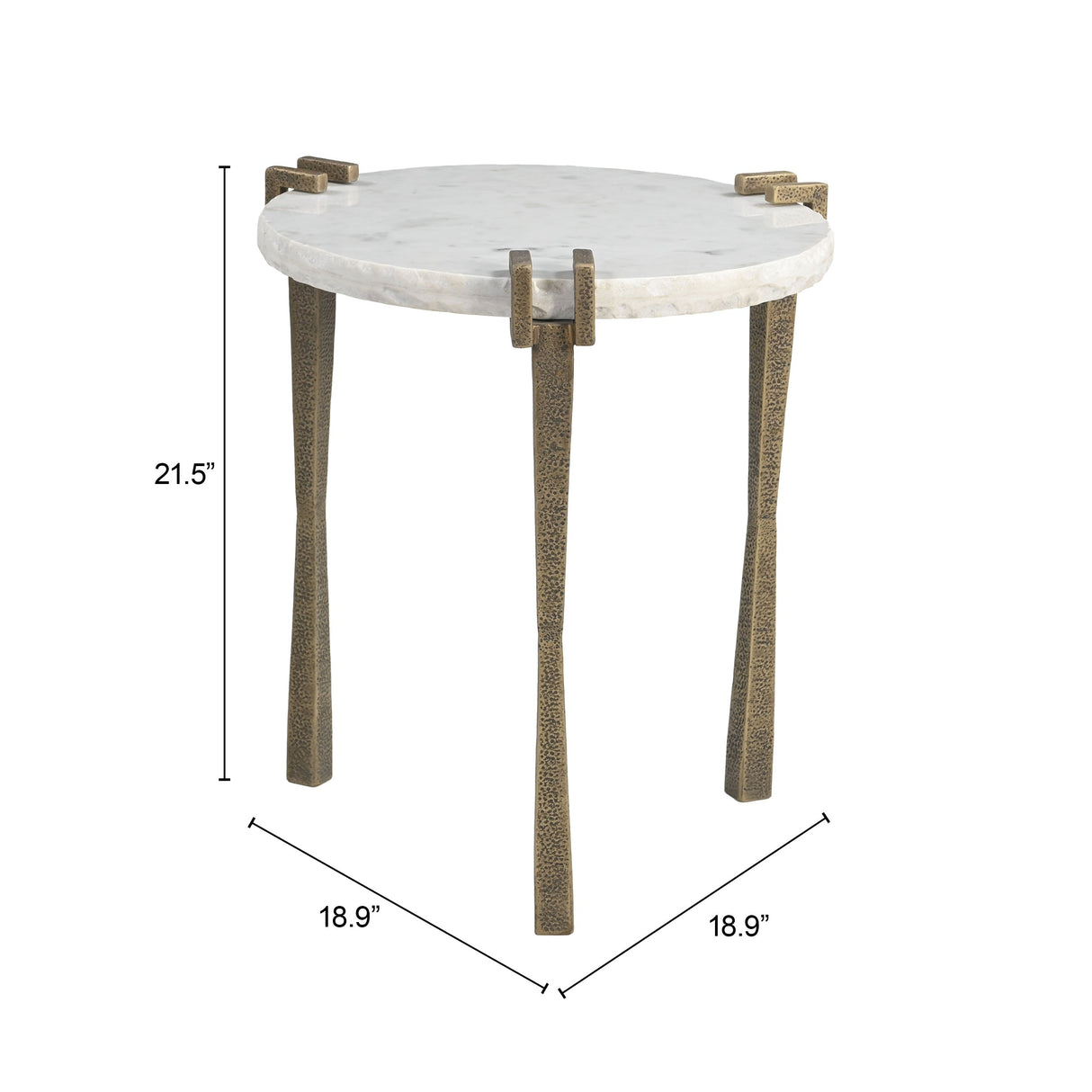 Rench White Side Table by Zuomod at Eve Furniture