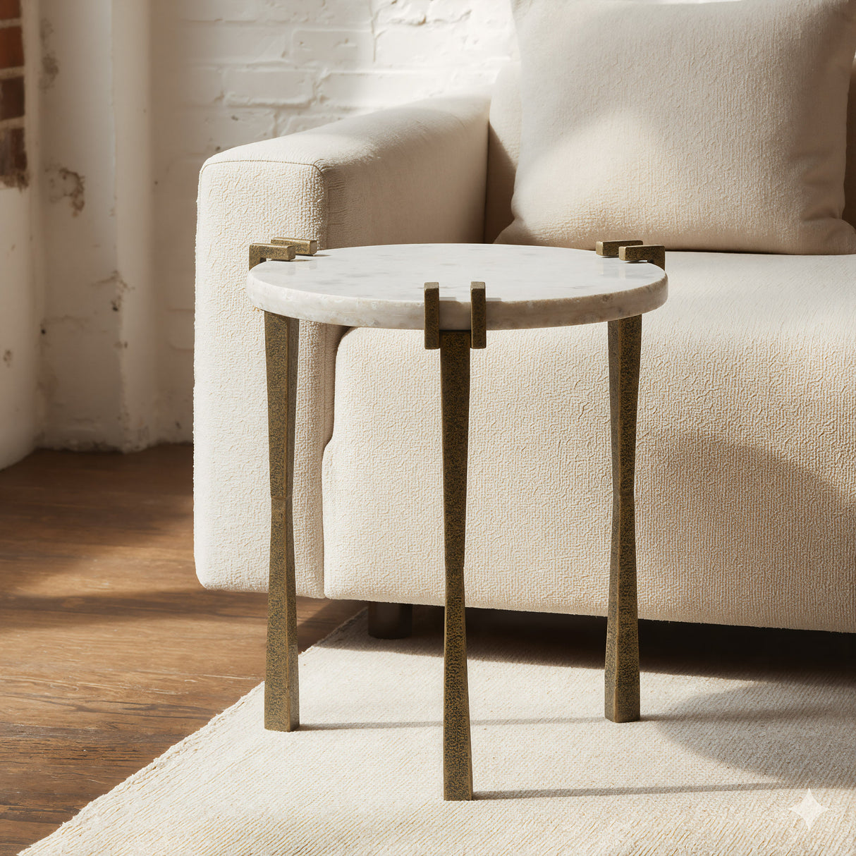 Rench White Side Table by Zuomod at Eve Furniture
