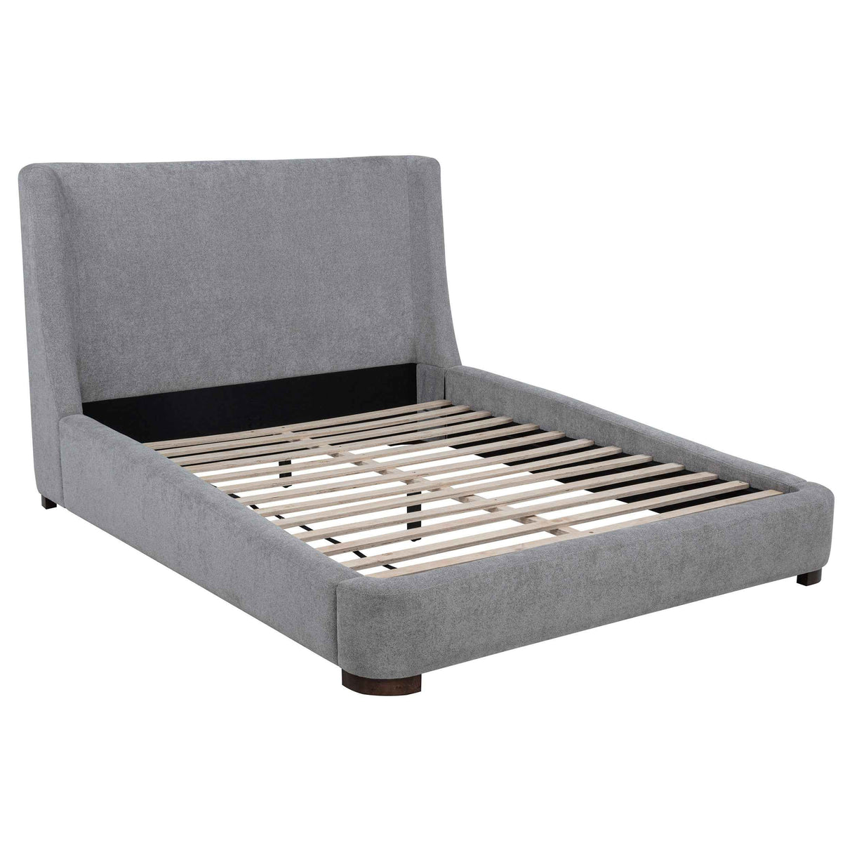 Rennes Grey Upholstered Queen Wingback Platform Bed by Coaster at Eve Furniture