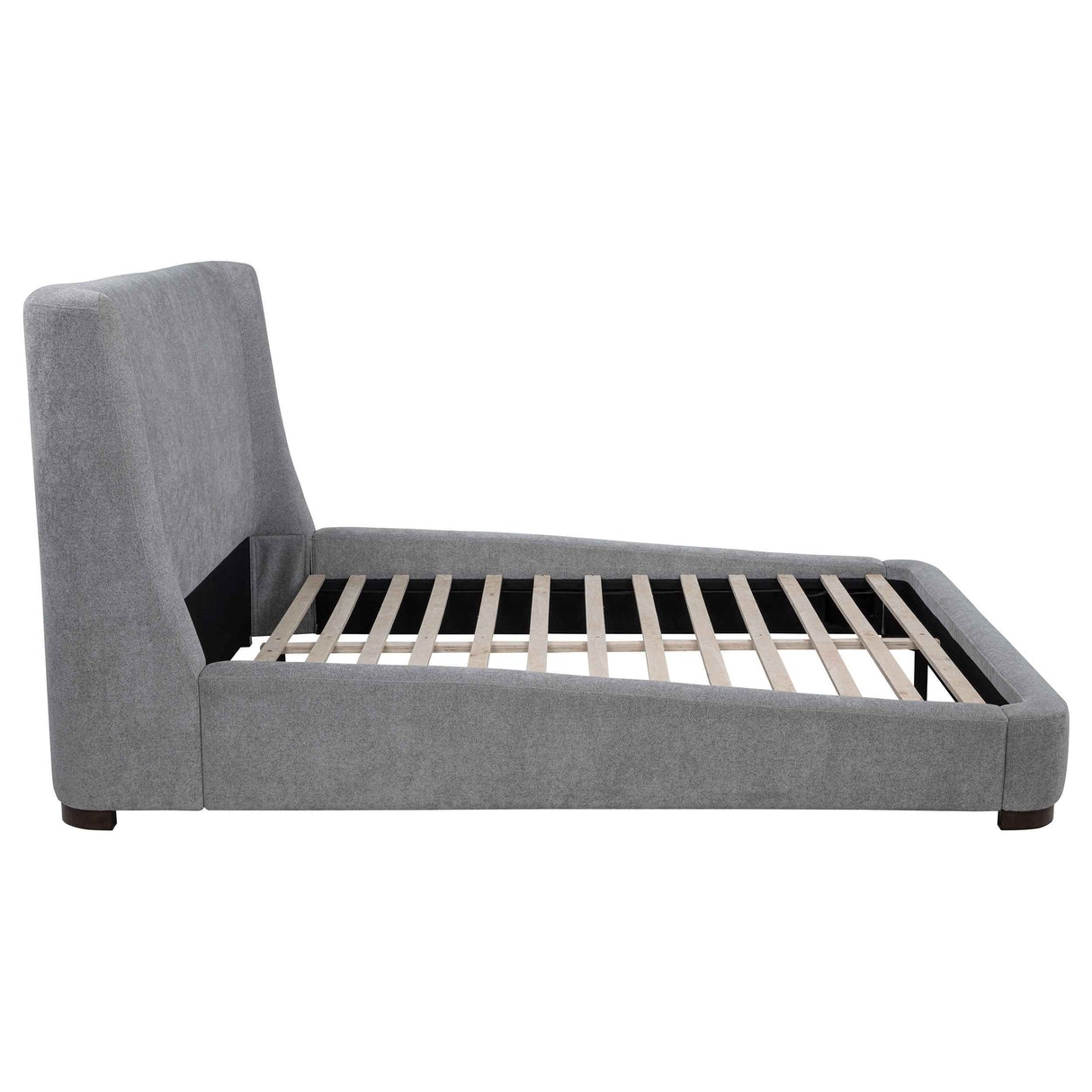 Rennes Grey Upholstered Queen Wingback Platform Bed by Coaster at Eve Furniture