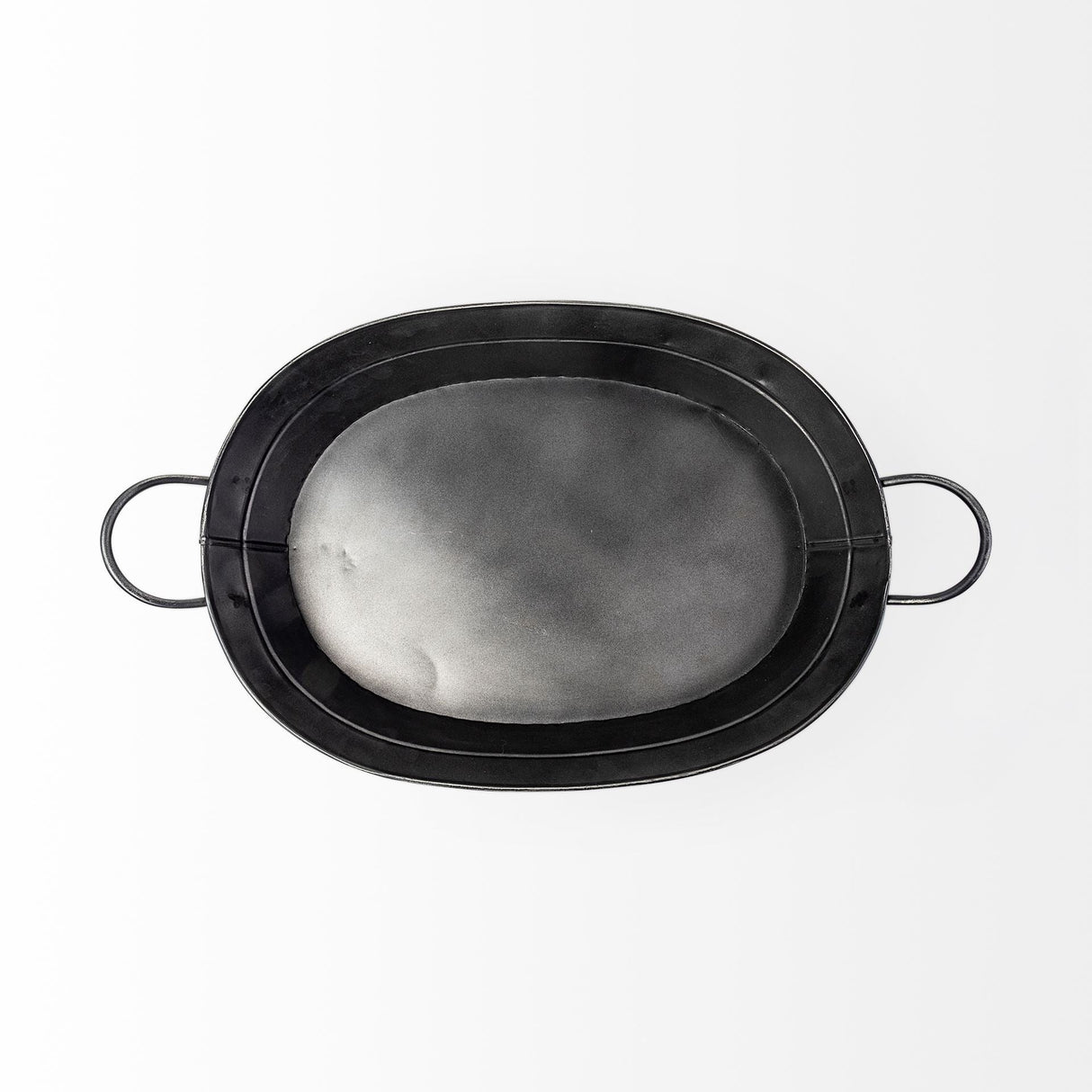 Reno Black Metal Vintage Inspired Basket by Mercana at Eve Furniture