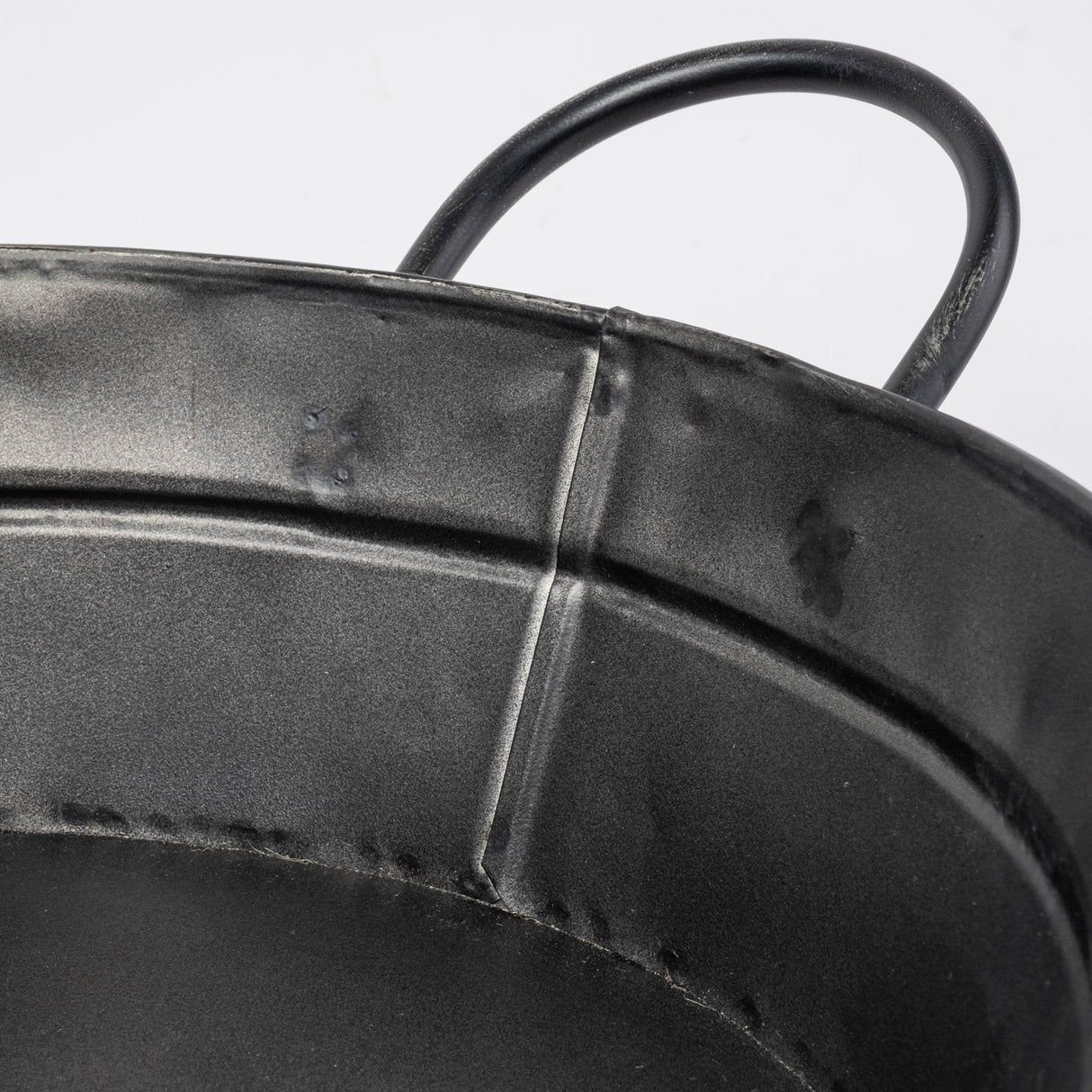 Reno Black Metal Vintage Inspired Basket by Mercana at Eve Furniture