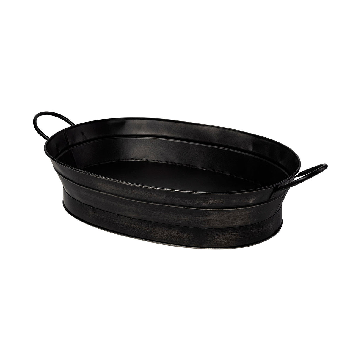 Reno Black Metal Vintage Inspired Basket by Mercana at Eve Furniture